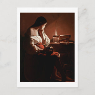 Carte Postale Magdalene avec la flamme fumante, La Tour