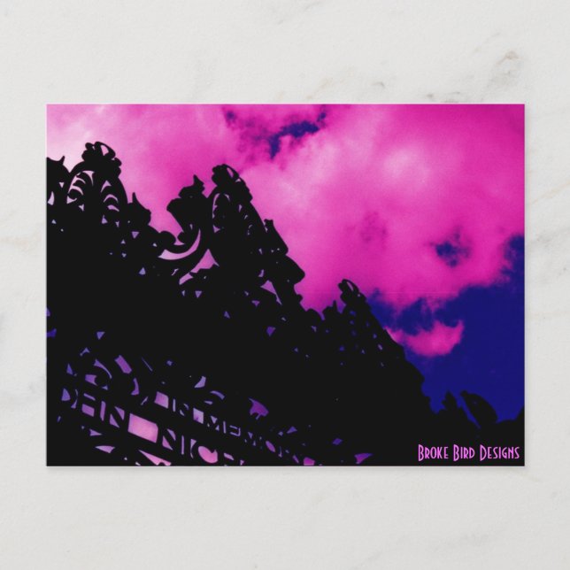 Carte Postale Magenta cloud small, Broke Bird Designs (Devant)