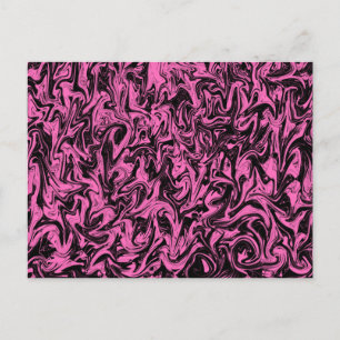 Carte Postale Magenta et spirale noire