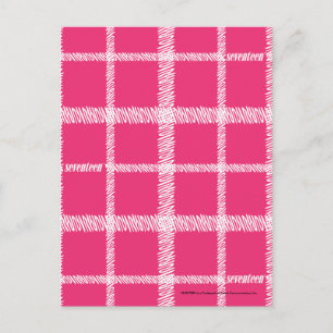 Carte Postale Magenta Plaid