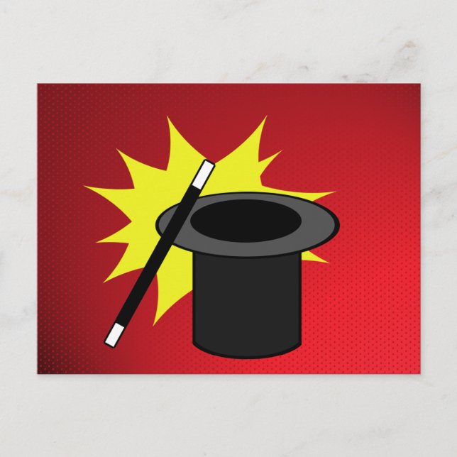 Carte Postale Magic Me/ Casquette du magicien (Devant)