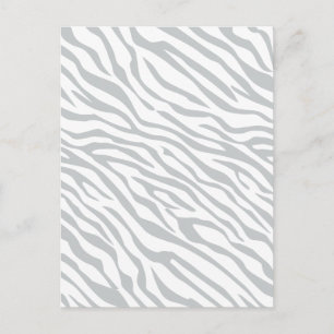 Carte Postale Magic Zebra Stripes Click to Customize Grey Color
