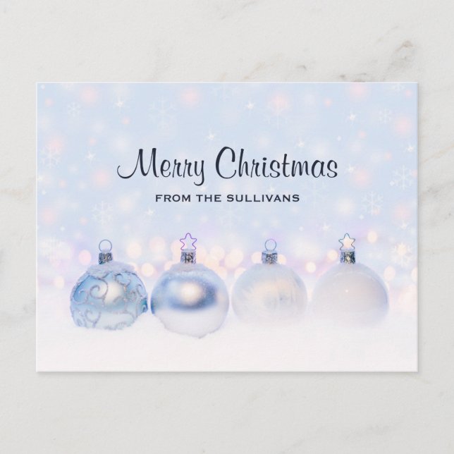 Carte Postale Magical Metallic Christmas Balls (Devant)