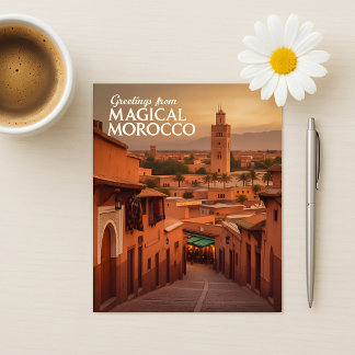 Carte Postale Magical Morocco Sunset View Koutoubia Marrakech 