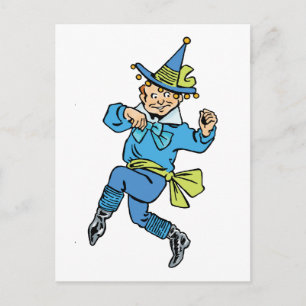Carte Postale Magicien vintage d'Oz, mignon garçon de danse Munc