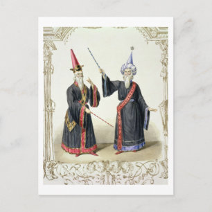 Carte Postale Magiciens au Carnaval de Berlin, 1836 (couleur