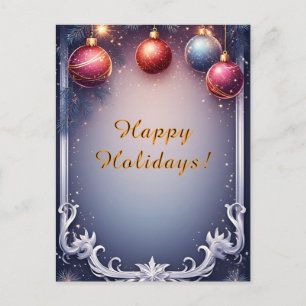 Carte Postale 🎄 Magie de Noël au Pin Festif & Bauble ❄️Fêtes