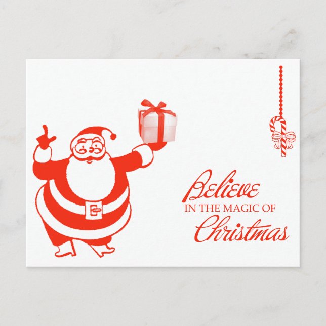 Carte postale magique de Noël (Devant)