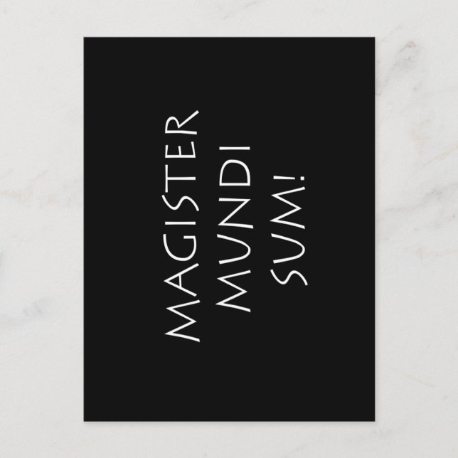 Carte Postale Magister mundi sum (Devant)