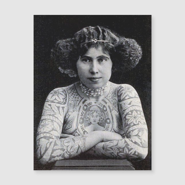 Carte postale magnétique photo Art Nouveau tatouag (Devant)