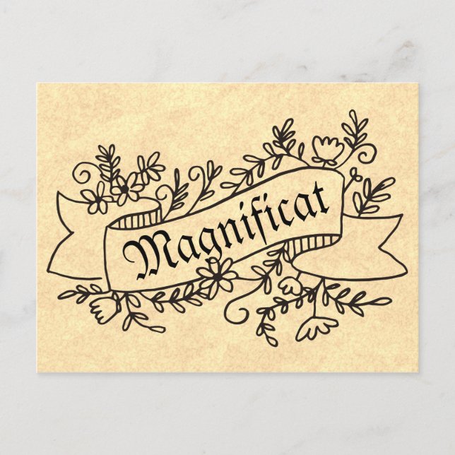 Carte Postale Magnificat Vierge Marie Hymne de louange (Devant)