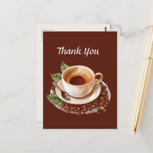 Carte Postale Magnifique café merci aux vendeurs