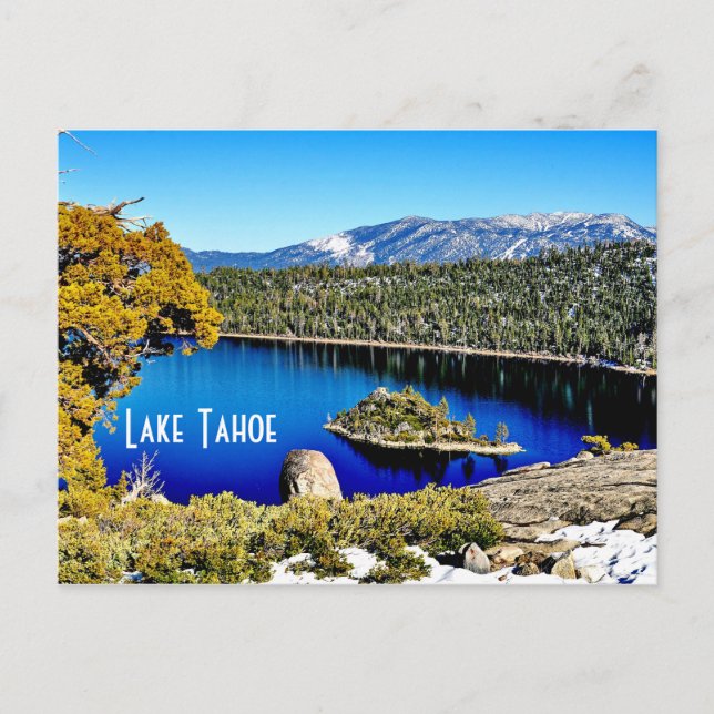 Carte postale magnifique du lac Tahoe (Devant)