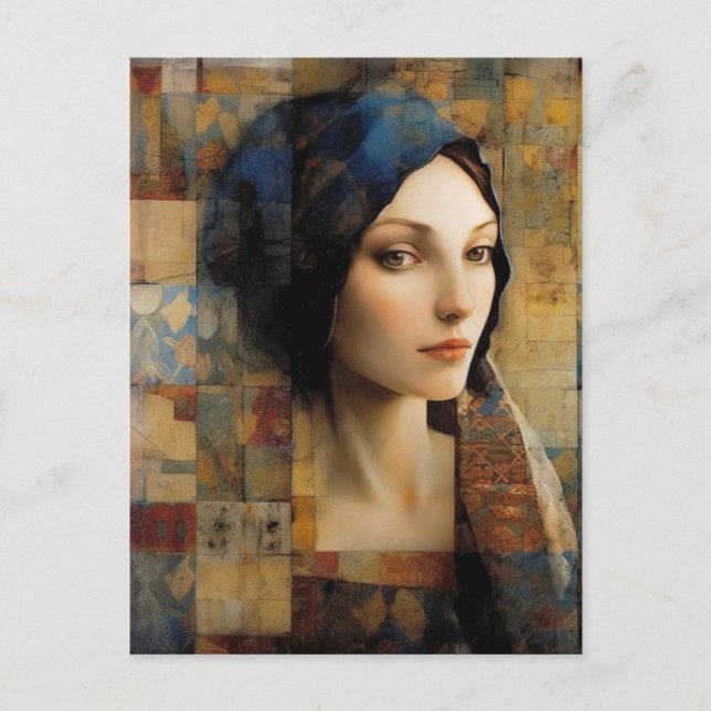 Carte Postale Magnifique Femme Média mixte Collage (Devant)