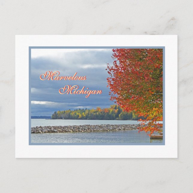 Carte Postale Magnifique Michigan/couleur d'automne (Devant)