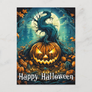 Carte Postale Magnifique Nefarious Joyeux Halloween Citrouille
