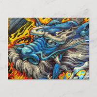 Magnifique peinture murale de dragon