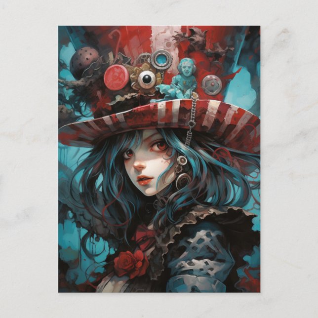 Carte Postale Magnifique Steampunk Alice (Devant)