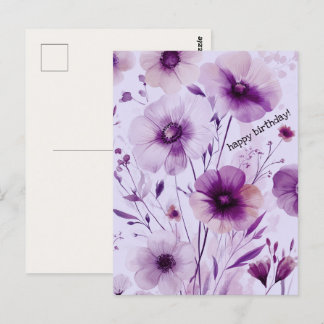 Carte Postale Magnifiques fleurs sauvages JEUHEUX ANNIVERSAIRE