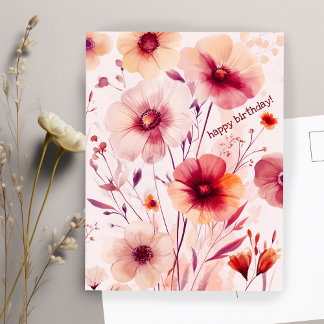 Carte Postale Magnifiques fleurs sauvages JEUHEUX ANNIVERSAIRE