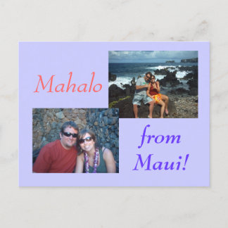 Carte Postale Mahalo, de Maui !