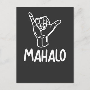 Carte Postale Mahalo Hawaii Cadeau Hang Loose