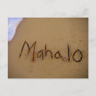 Carte postale Mahalo in Sand