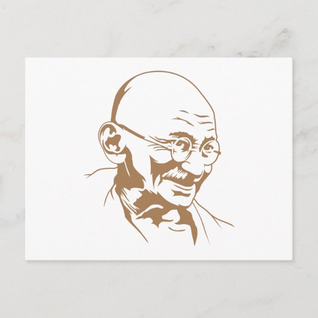 Carte postale Mahatma Gandhi Portrait (Devant)