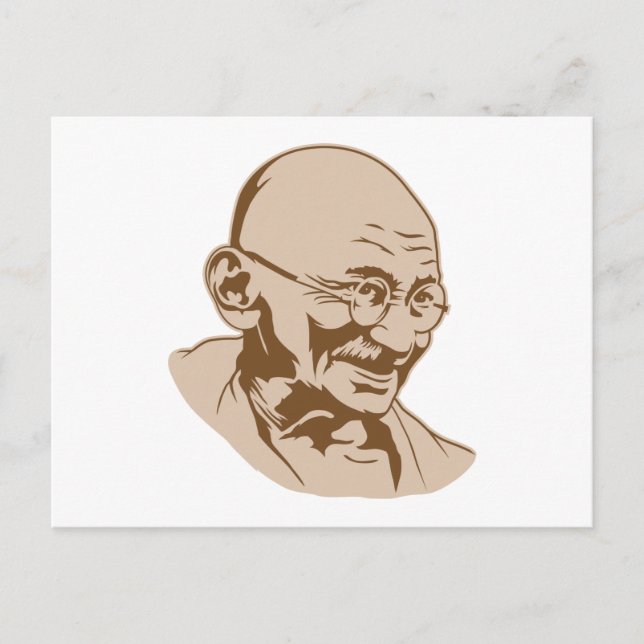 Carte postale Mahatma Gandhi Portrait (Devant)