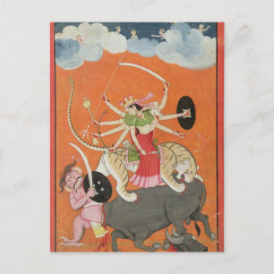 Carte Postale 'Mahishasuramardini', du 'Devimahatmya de Ma