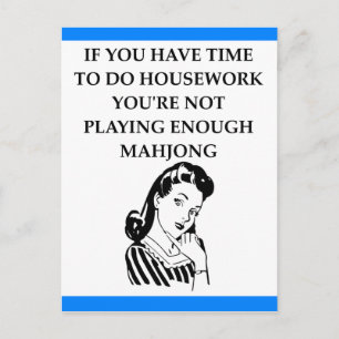 CARTE POSTALE MAHJONG