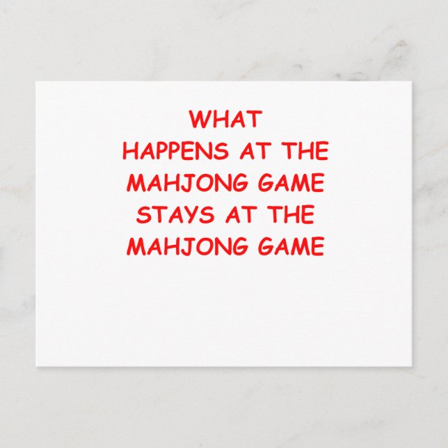 Carte Postale mahjong (Devant)