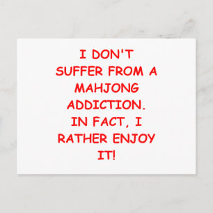 CARTE POSTALE MAHJONG