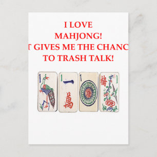 CARTE POSTALE MAHJONG