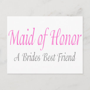 Carte Postale Maid Of Honor (Une Mariée Meilleure Ami)