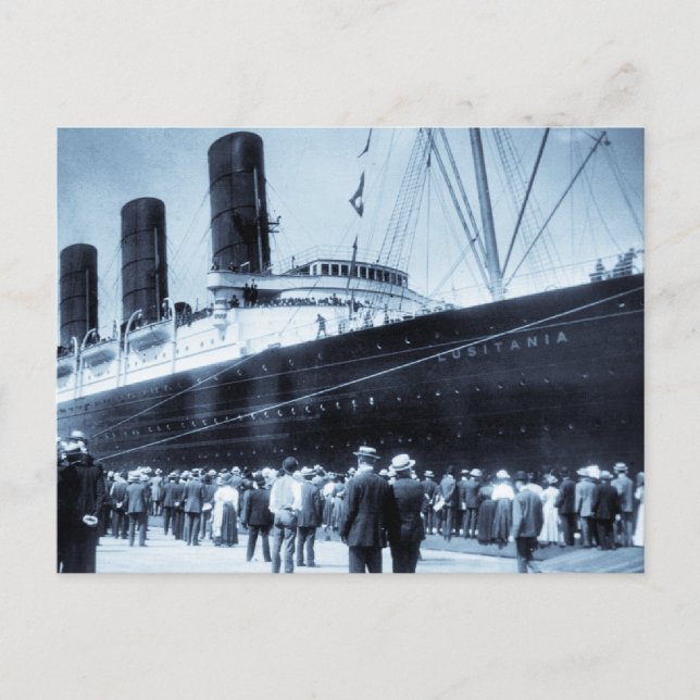 Carte Postale Maiden Voyage de RMS Lusitania, 13 septembre 1907 (Devant)