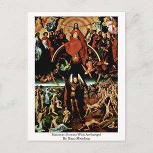Carte Postale Maiestas Domini Avec Archangel De Hans Memling