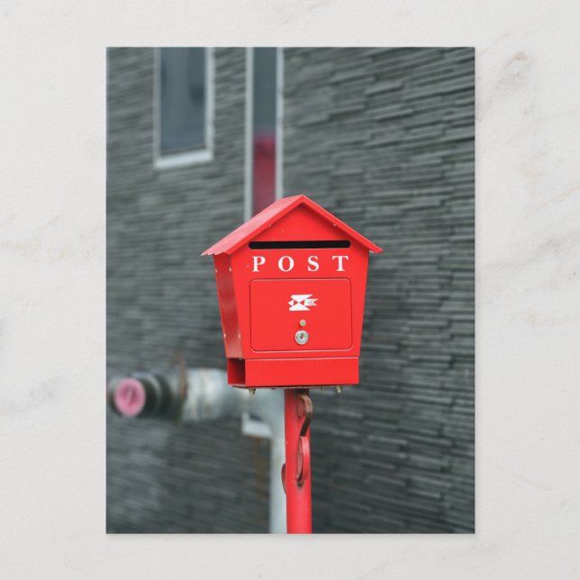 CARTE POSTALE MAIL BOX POST RED BOX POSTCROSSING (Devant)