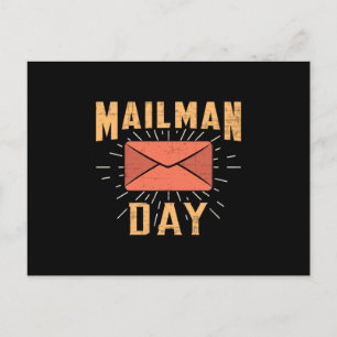 Carte Postale Mailman Day Post Postman Mail Job Delivery Cadeau