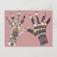 Main colorée Mehndi