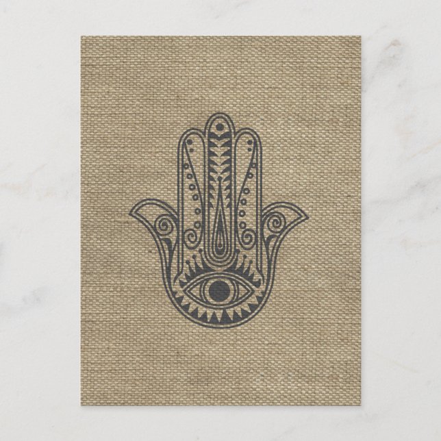 Carte Postale Main de Fatima symbole amulette HAMSA (Devant)