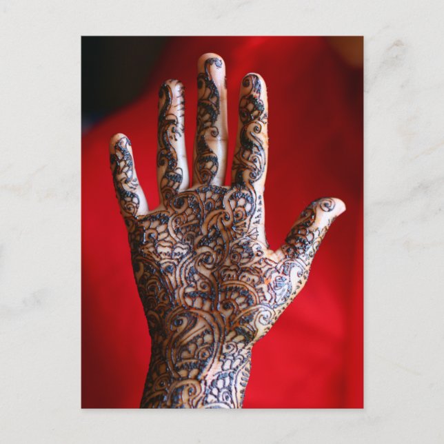 Carte Postale Main de henné Mehndi (Devant)