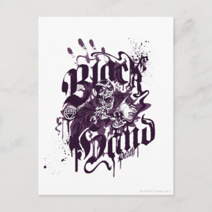 Carte Postale Main noire - Collage violet