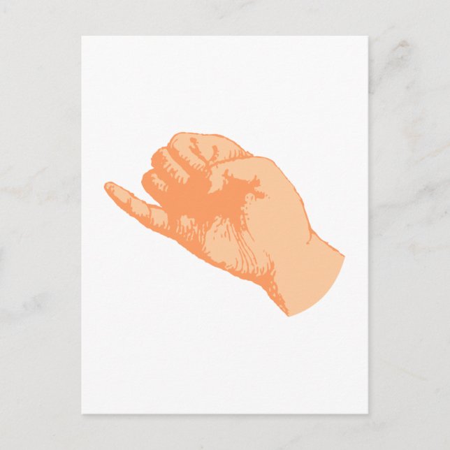 Carte Postale Main petit doigt petit doigt pinkie pinky (Devant)