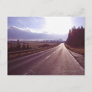 Carte Postale Main road with low winter sun.