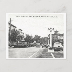 Carte Postale Main St, Sag Harbour, Long Island, NY Vintage