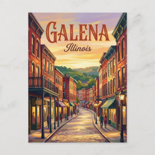 Carte Postale Main Street, Galena États-Unis