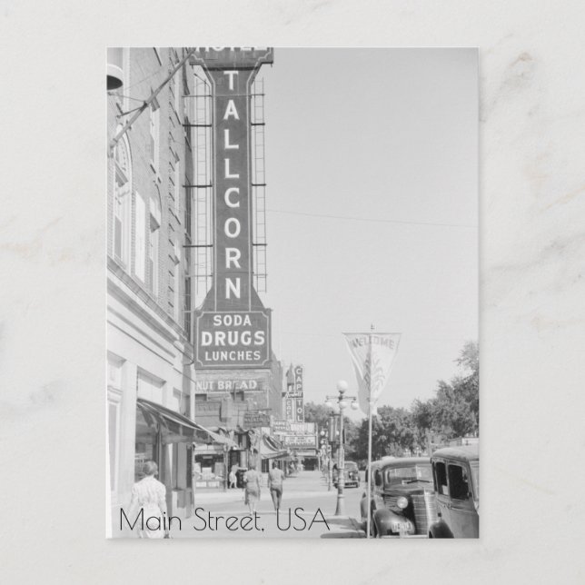 Carte Postale Main Street, Marshalltown, Iowa (Devant)