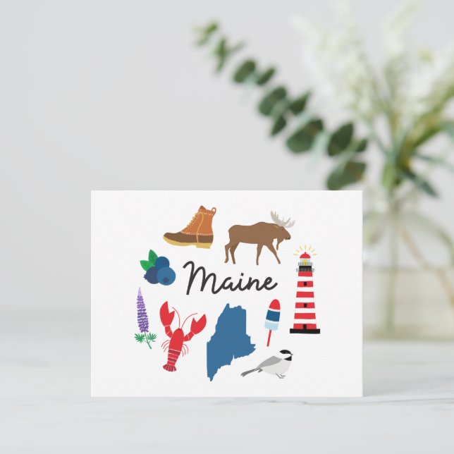 Carte postale Maine (Debout devant)