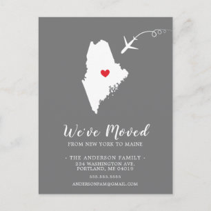 Carte postale MAINE de l'état de déplacement du Fa